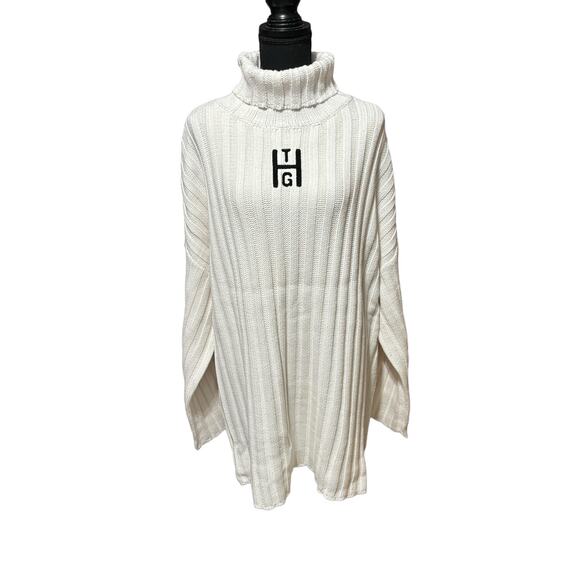 Honor The Gift NWT Freshman Turtle Neck Mini Sweater Dress White Plus Size 2XL - Picture 1 of 6
